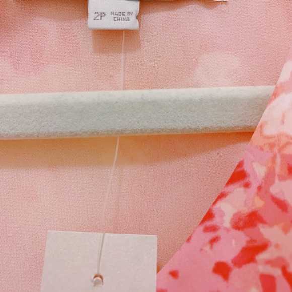 BNWT⚡️ANN TAYLOR/LOFT PETITES PINK/ORANGE/CREAM FANCY/FORMAL/SUMMER DRESS⚡️2P - Picture 7 of 14